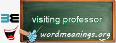 WordMeaning blackboard for visiting professor